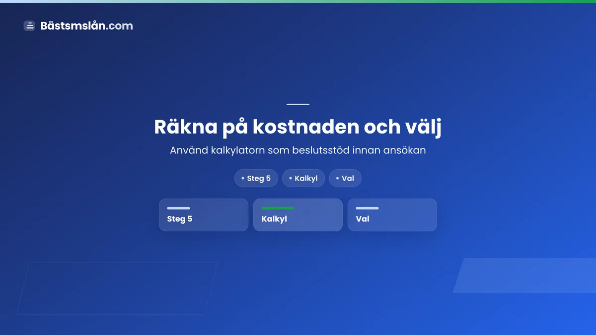 5. Räkna på kostnaden och välj
